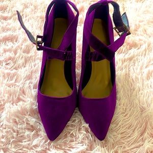 . Size 8 Purple Suede Dress Shoe. Have not been worn